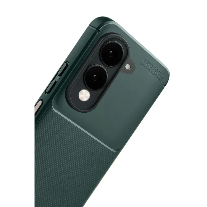 Vivo Y29s Auto Focus Karbon Kapak - Koyu Yeşil
