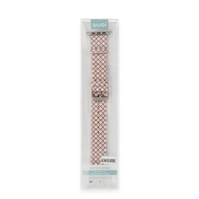 Watch 38mm Karo Motif Kordon - Pembe