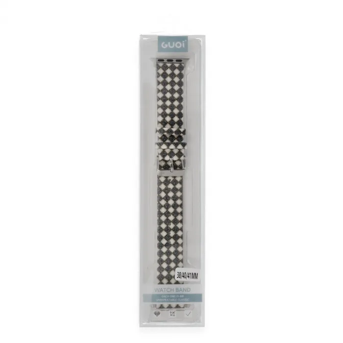 Watch 38mm Karo Motif Kordon - Siyah