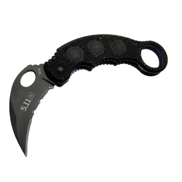 X14 5.11 Siyah Karambit Koleksiyon Çakı 16 Cm - Plastik Sap