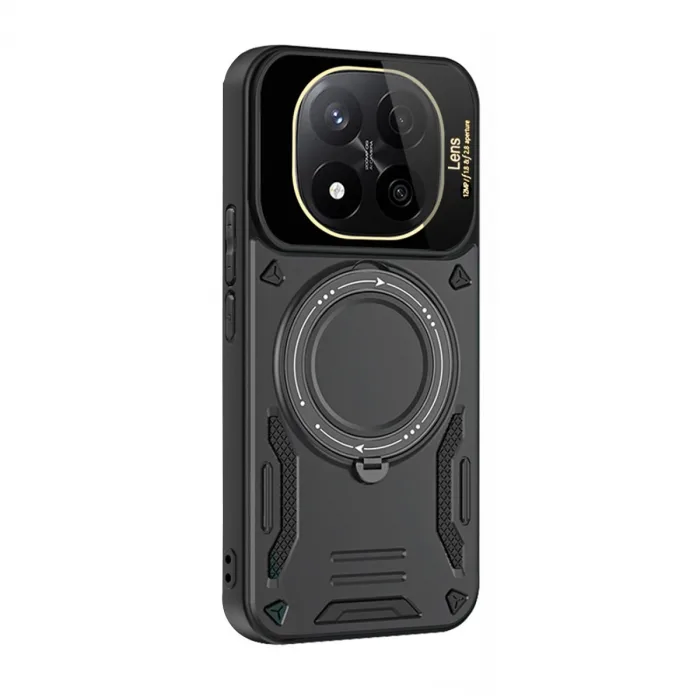 Xiaomi 14t Pro Kılıf Joy Lens Standlı Kapak - Siyah