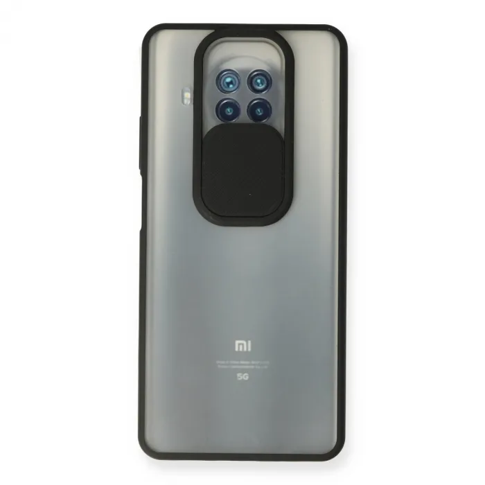 Xiaomi Mi 10t Lite Kılıf Palm Buzlu Kamera Sürgülü Silikon - Siyah