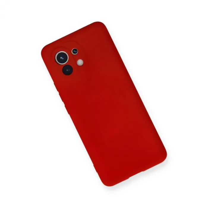 Xiaomi Mi 11 Kılıf Nano İçi Kadife Silikon - Kırmızı