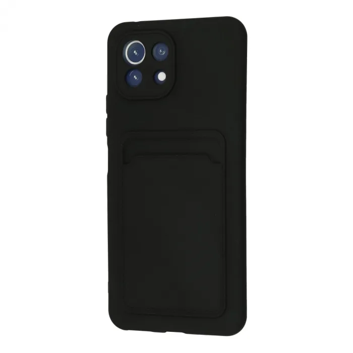 Xiaomi Mi 11 Lite Kılıf Kelvin Kartvizitli Silikon - Siyah