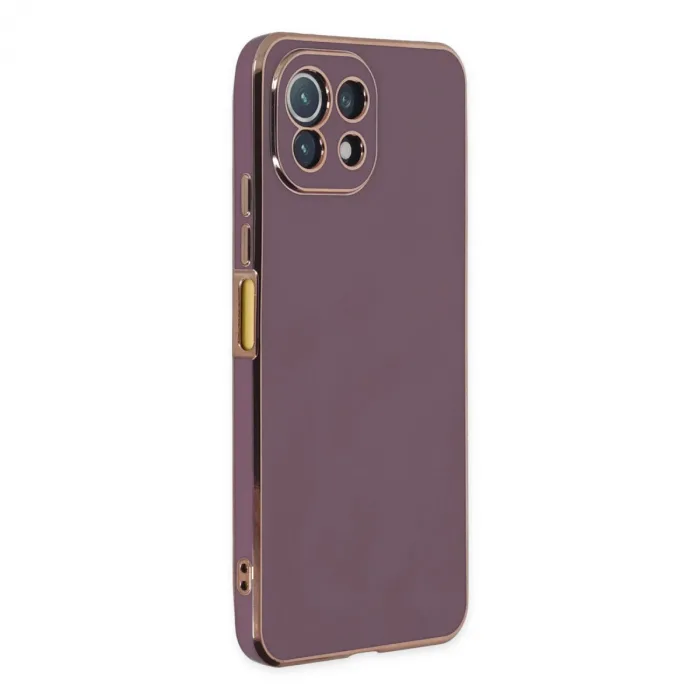Xiaomi Mi 11 Lite Kılıf Volet Silikon - Mor