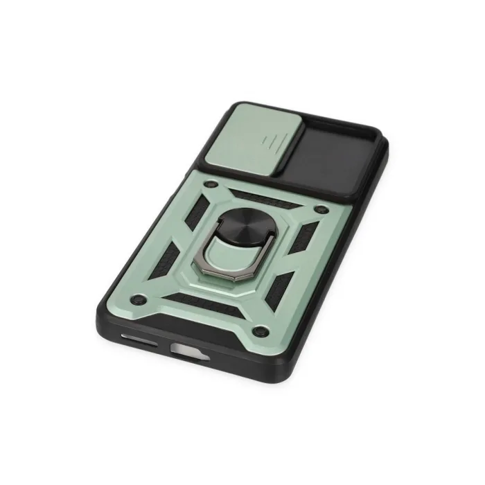 Xiaomi Mi 11t Pro Kılıf Pars Lens Yüzüklü Silikon - Yeşil