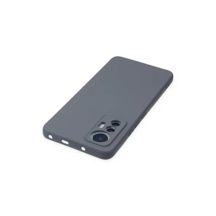 Xiaomi Mi 12 Lite Kılıf Nano İçi Kadife Silikon - Gri
