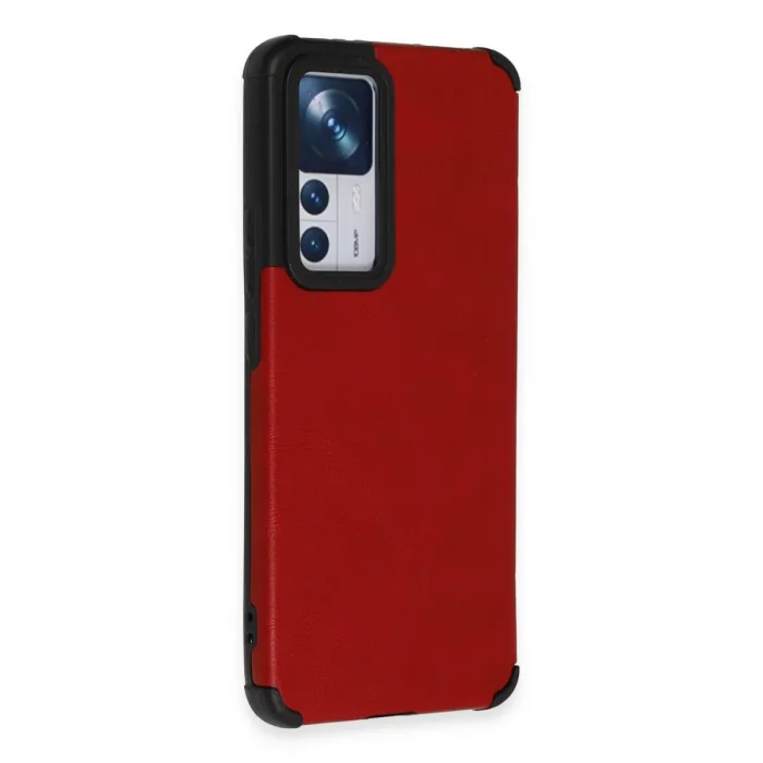 Xiaomi Mi 12t Kılıf Loop Deri Silikon - Kırmızı