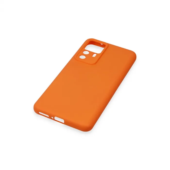 Xiaomi Mi 12t Pro Kılıf Nano İçi Kadife Silikon - Turuncu