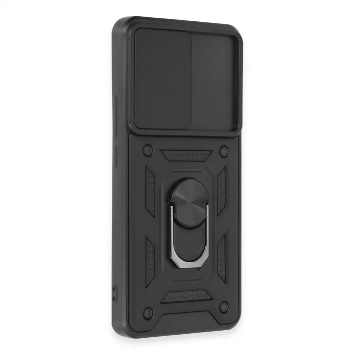 Xiaomi Mi 12t Pro Kılıf Pars Lens Yüzüklü Silikon - Siyah