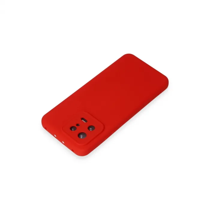 Xiaomi Mi 13 Kılıf Nano İçi Kadife Silikon - Kırmızı