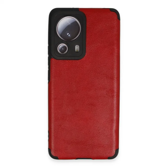 Xiaomi Mi 13 Lite Kılıf Loop Deri Silikon - Kırmızı