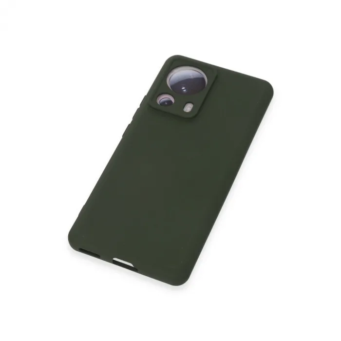 Xiaomi Mi 13 Lite Kılıf Nano İçi Kadife Silikon - Koyu Yeşil