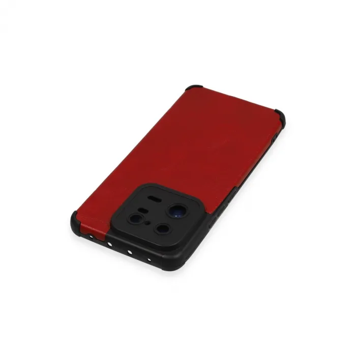 Xiaomi Mi 13 Pro Kılıf Loop Deri Silikon - Kırmızı