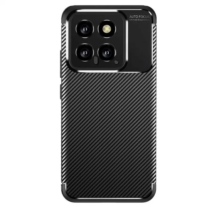 Xiaomi Mi 14t Kılıf Auto Focus Karbon Kapak - Siyah