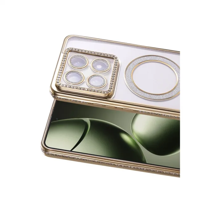 Xiaomi Mi 14t Pro Joke Simli Magneticsafe Kılıf - Gold