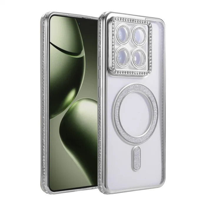 Xiaomi Mi 14t Pro Joke Simli Magneticsafe Kılıf - Gümüş