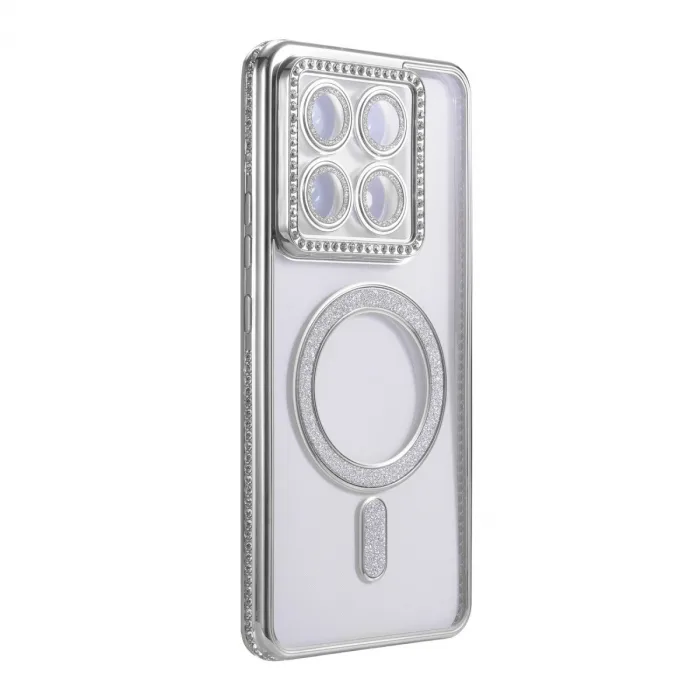 Xiaomi Mi 14t Pro Joke Simli Magneticsafe Kılıf - Gümüş