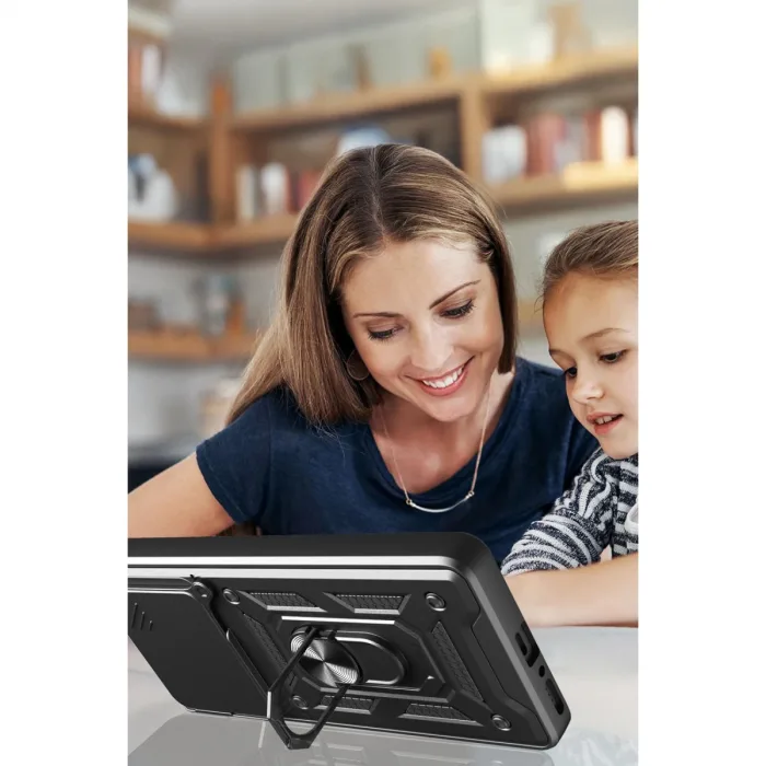 Xiaomi Mi 15 Kılıf Pars Lens Yüzüklü Silikon - Kırmızı