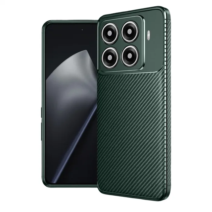 Xiaomi Mi 15t Pro Auto Focus Karbon Kapak - Koyu Yeşil