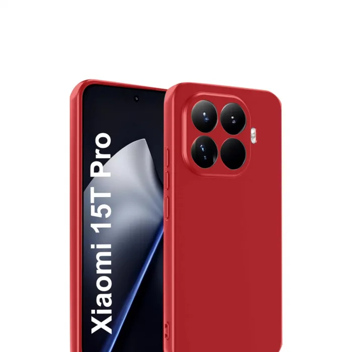 Xiaomi Mi 15t Pro First Silikon - Kırmızı
