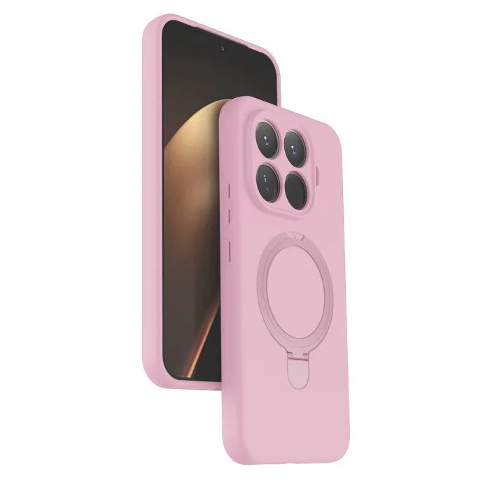 Xiaomi Mi 15t Pro Regal Magsafe Standlı Kapak - Açık Pembe