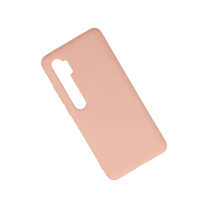 Xiaomi Mi Note 10 Lite Kılıf Nano İçi Kadife Silikon - Pudra