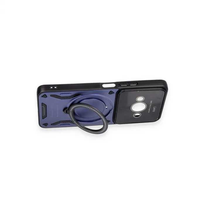 Xiaomi Poco C61 Kılıf Joy Lens Standlı Kapak - Lacivert