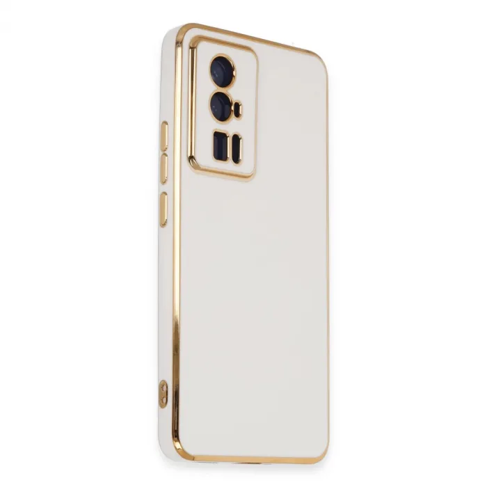 Xiaomi Poco F5 Pro Kılıf Volet Silikon - Beyaz