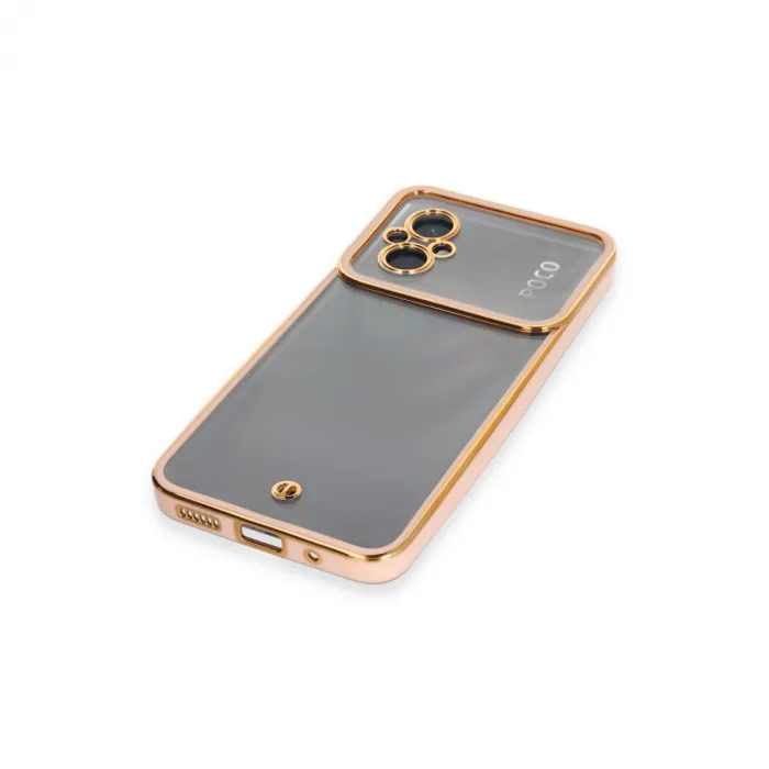 Xiaomi Poco M5 Kılıf Liva Lens Silikon - Rose