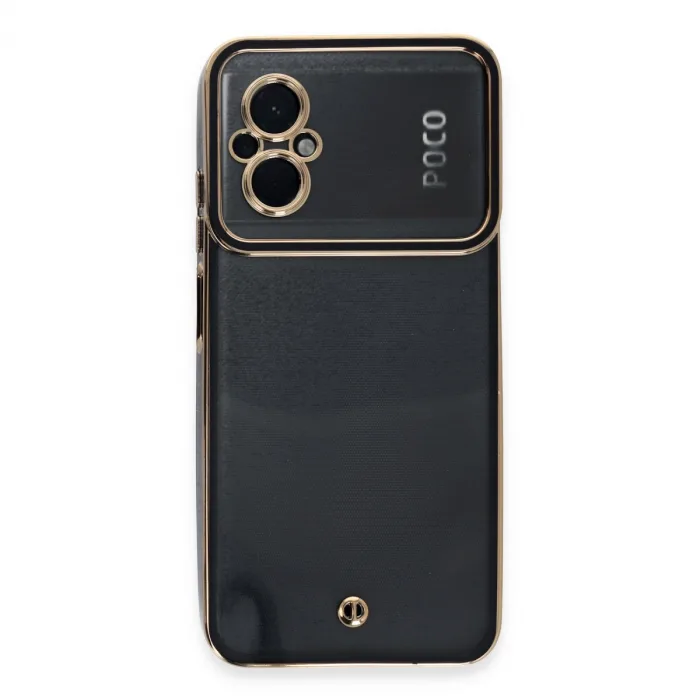 Xiaomi Poco M5 Kılıf Liva Lens Silikon - Siyah