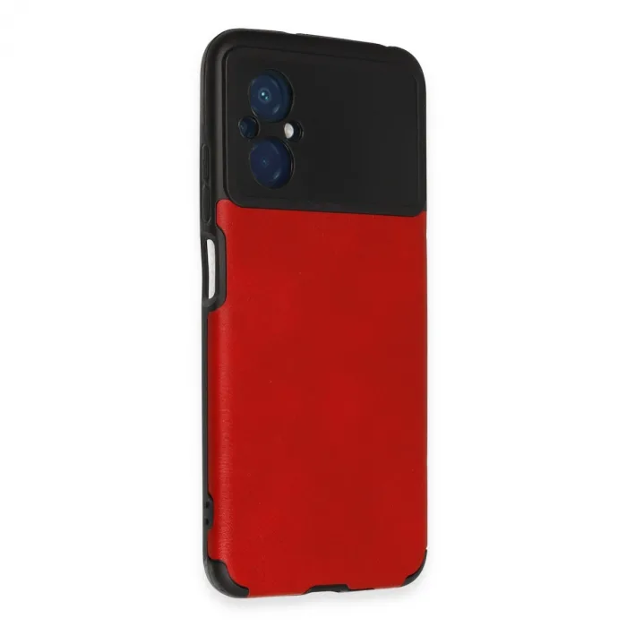 Xiaomi Poco M5 Kılıf Loop Deri Silikon - Kırmızı