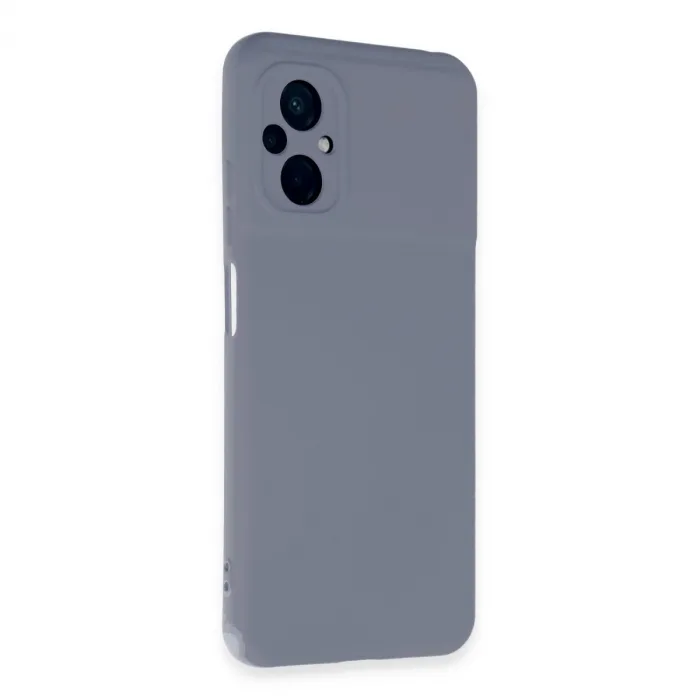 Xiaomi Poco M5 Kılıf Nano İçi Kadife Silikon - Gri