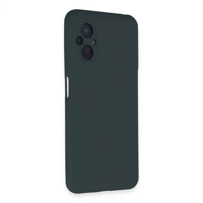 Xiaomi Poco M5 Kılıf Nano İçi Kadife Silikon - Koyu Yeşil