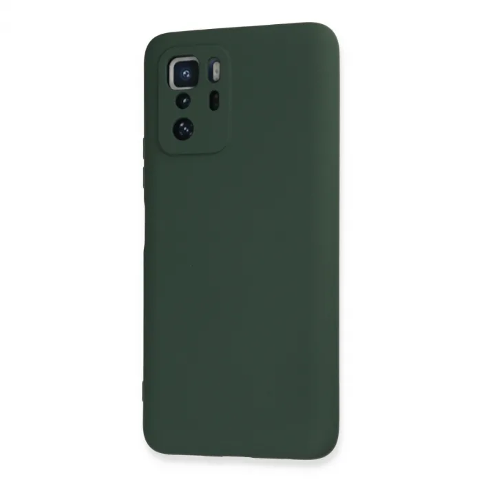 Xiaomi Poco X3 Gt Kılıf Nano İçi Kadife Silikon - Koyu Yeşil