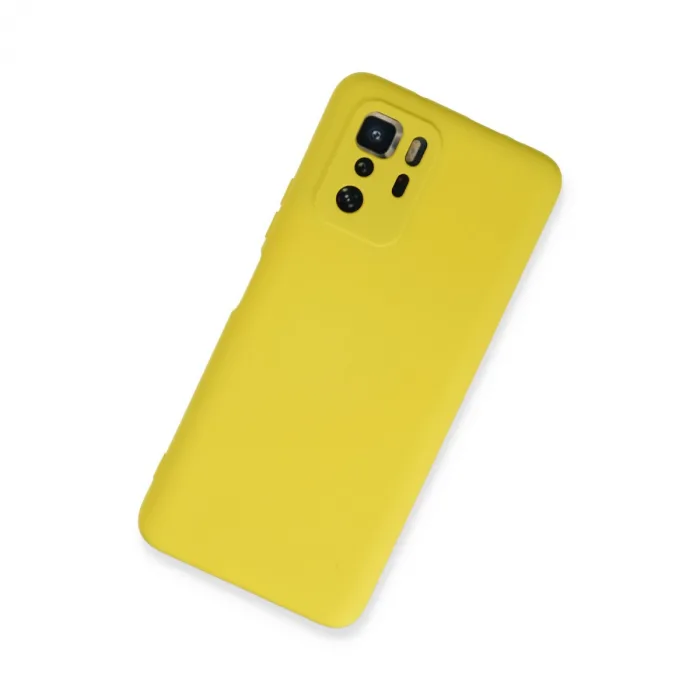 Xiaomi Poco X3 Gt Kılıf Nano İçi Kadife Silikon - Sarı