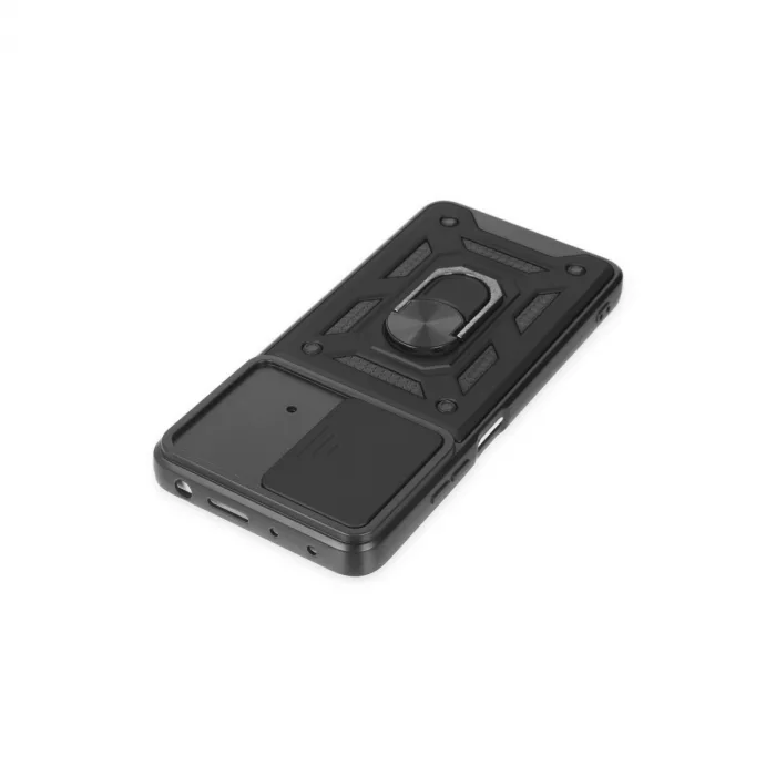 Xiaomi Poco X4 Pro 5g Kılıf Pars Lens Yüzüklü Silikon - Siyah