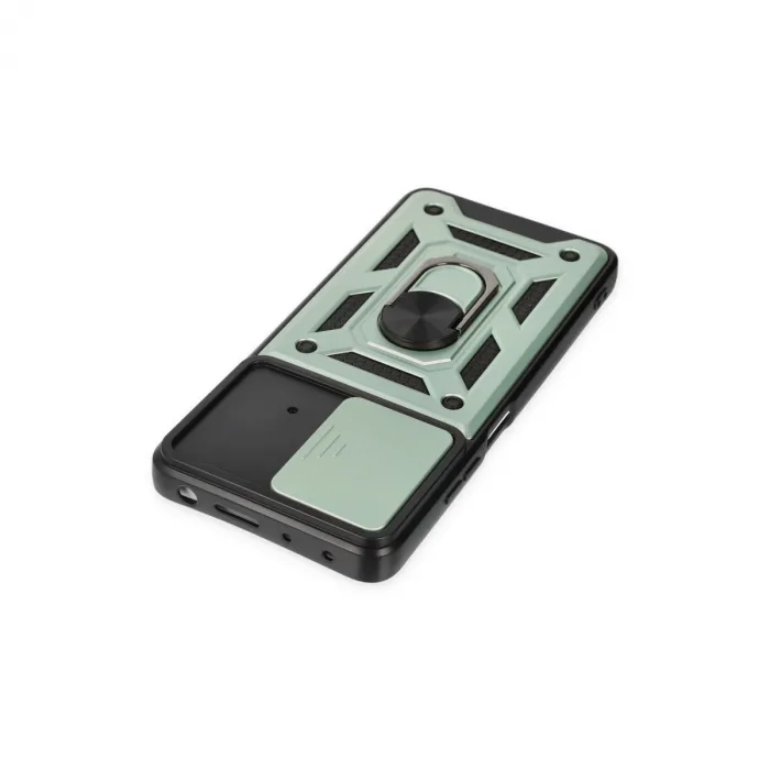 Xiaomi Poco X4 Pro 5g Kılıf Pars Lens Yüzüklü Silikon - Yeşil