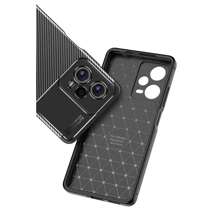 Xiaomi Poco X5 5g Kılıf Auto Focus Karbon Kapak - Siyah