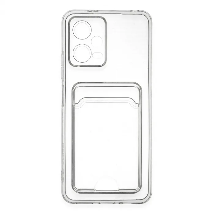 Xiaomi Poco X5 5g Kılıf Kart Şeffaf Silikon - Şeffaf