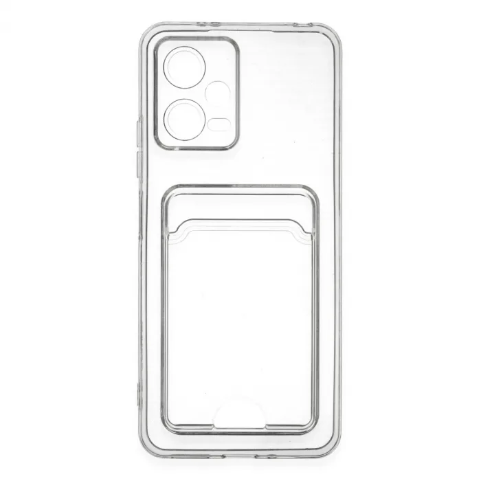 Xiaomi Poco X5 5g Kılıf Kart Şeffaf Silikon - Şeffaf