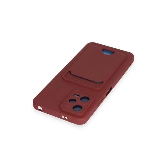 Xiaomi Poco X5 5g Kılıf Kelvin Kartvizitli Silikon - Bordo