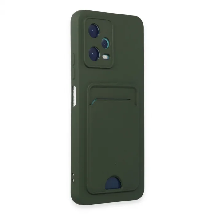 Xiaomi Poco X5 5g Kılıf Kelvin Kartvizitli Silikon - Koyu Yeşil