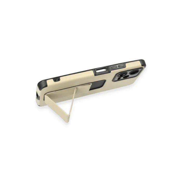 Xiaomi Poco X5 5g Kılıf Mega Standlı Silikon - Gold