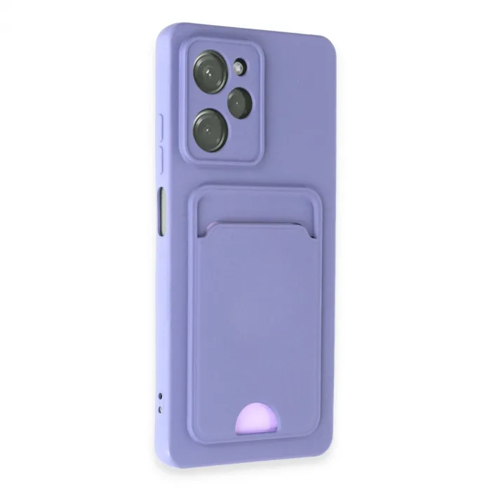 Xiaomi Poco X5 Pro 5g Kılıf Kelvin Kartvizitli Silikon - Lila
