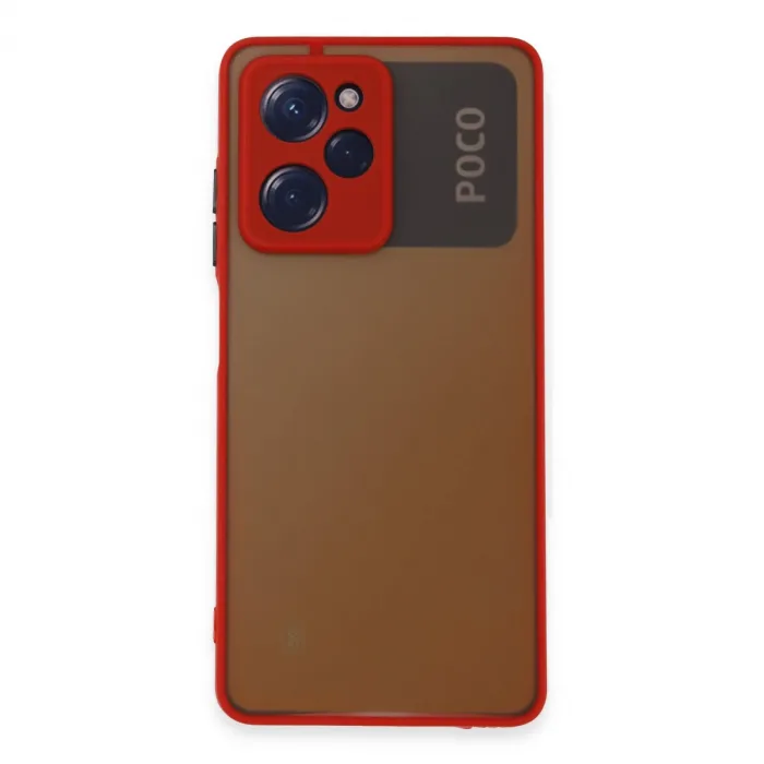 Xiaomi Poco X5 Pro 5g Kılıf Montreal Silikon Kapak - Kırmızı