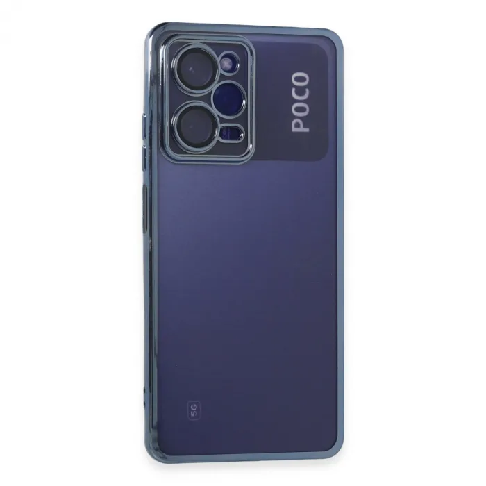 Xiaomi Poco X5 Pro 5g Kılıf Razer Lensli Silikon - Açık Mavi