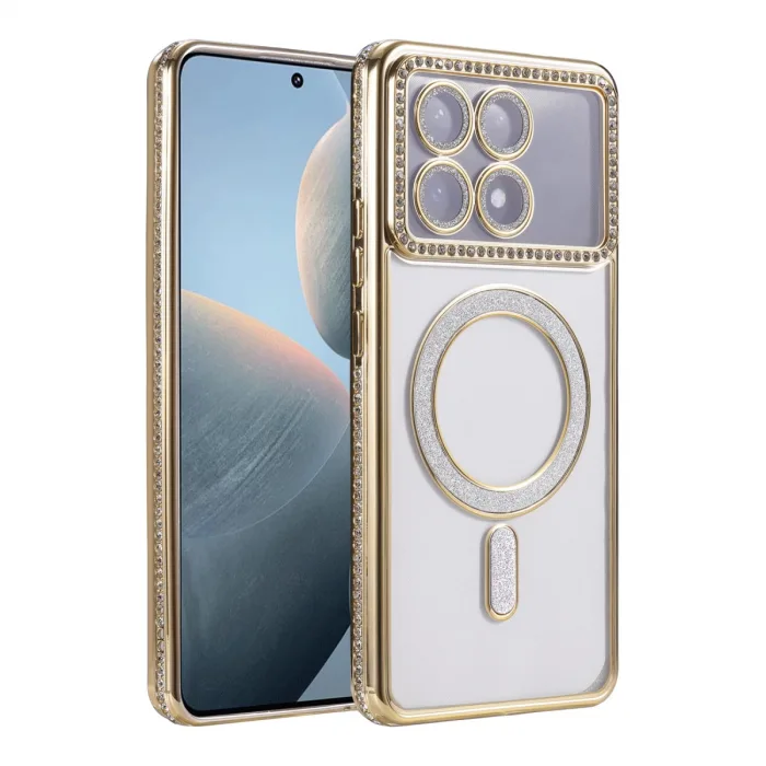Xiaomi Poco X6 Pro Joke Simli Magneticsafe Kılıf - Gold