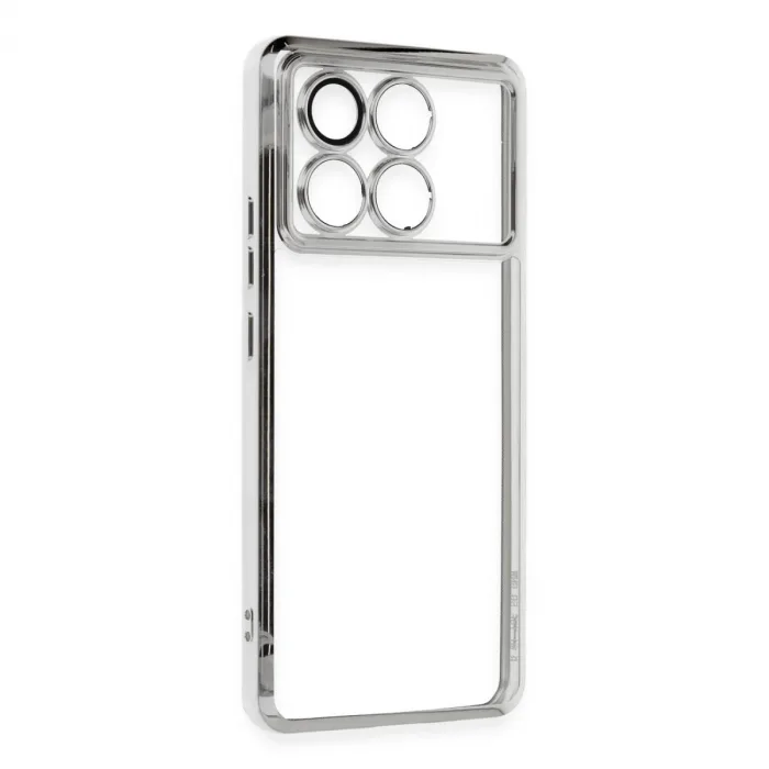 Xiaomi Poco X6 Pro Kılıf Razer Lensli Silikon - Gümüş