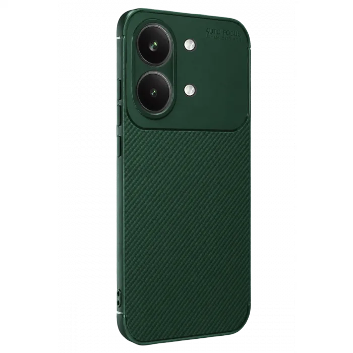 Xiaomi Poco X8 Pro Max Auto Focus Karbon Kapak - Koyu Yeşil